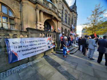 Demonstration by members of Sheffield's Yemeni Community about events in Shabwa, a province in Yemen