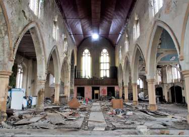 St Vincent's Church, Solly Street - derelict before renovation