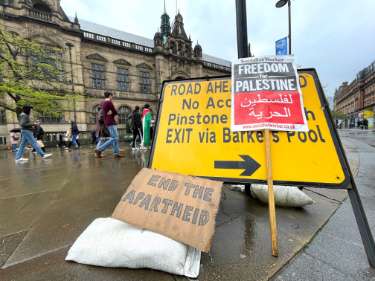 Freedom for Palestine demonstration, Town Hall, Sheffield