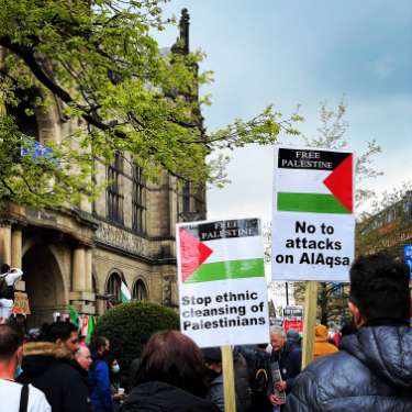 Freedom for Palestine demonstration, Town Hall, Sheffield