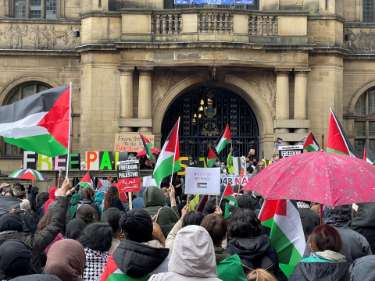 Freedom for Palestine demonstration, Town Hall, Sheffield