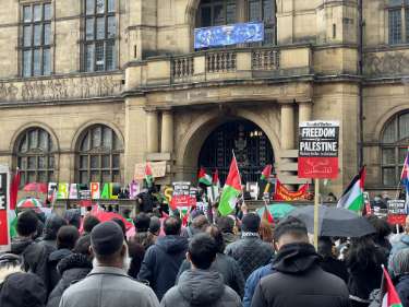 Freedom for Palestine demonstration, Town Hall, Sheffield