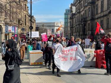 'Sheffield Against the Policing Bill' demonstration, Sheffield