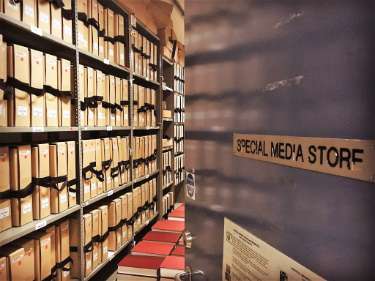 Special Media Store in the strongroom, Sheffield City Archives, 52 Shoreham Street
