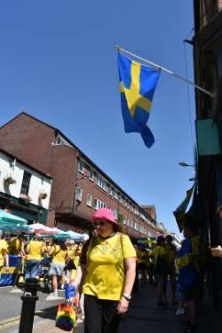 Women's Euros (WEuros): Swedish fans on Division Street