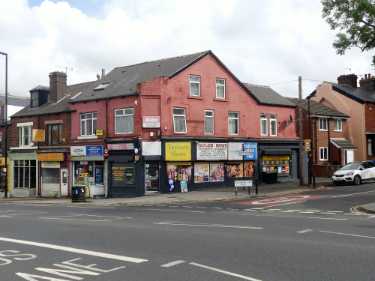 Taylor News and Booze Market, No. 95 Chesterfield Road and junction with (right) Meersbrook Park Road