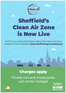 Sheffield Clean Air Zone poster