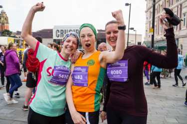 Competitors in the Sheffield Marathon, Tudor Square