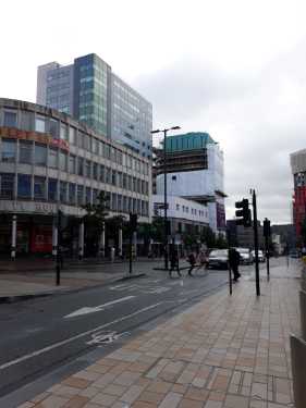 Furnival Gate showing (left) City House (back left) Redvers House and (back centre) AEU House