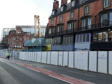 Demolition on Pinstone Street and (left) Charles Street (Heart of the City 2 development)