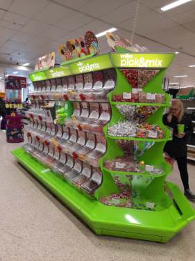 Pick and mix, Wilko (Wilkinsons), Nos. 34 - 36 Haymarket (also known as the Norfolk Market Hall building)
