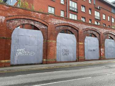 Grafitti relating to Palestine / Gaza, Shoreham Street