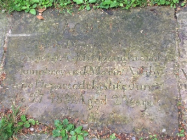 Headstone of Dorothy Ashby (died 1831), St James, Norton
