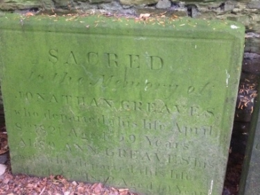 Headstone of Jonathan and Ann Greaves, St James, Norton