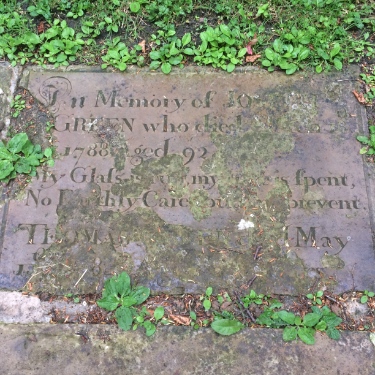 Headstone of Joseph and Thomas Green, St James, Norton
