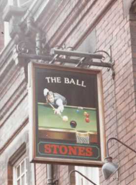 Inn sign for the Ball Inn, No. 70 Upwell Street, Grimesthorpe
