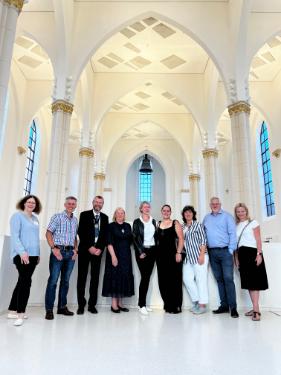 Visit of Sheffield Lord Mayor, Councillor Colin Ross (3rd left) and Lady Mayoress, Mrs Ross (4th left) to Bochum, Germany - Anneliese Brost Musikforum Ruhr