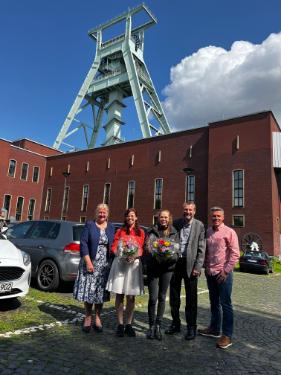 Visit of Sheffield Lord Mayor, Councillor Colin Ross (2nd right) and Lady Mayoress, Mrs Ross (1st left) to Bochum, Germany - visit to a coal mine