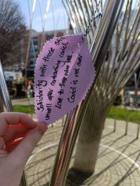 Covid Memorial Willow Tree Sculpture. Covid Memorial Day, 2025, Balm Green Gardens