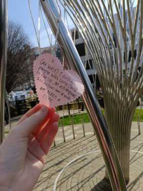 Covid Memorial Willow Tree Sculpture. Covid Memorial Day, 2025, Balm Green Gardens