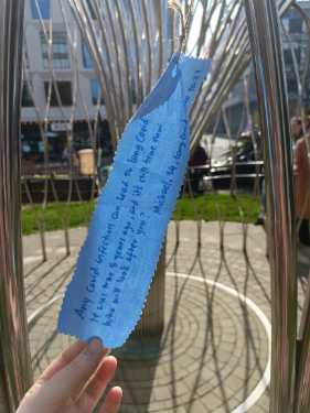 Covid Memorial Willow Tree Sculpture. Covid Memorial Day, 2025, Balm Green Gardens