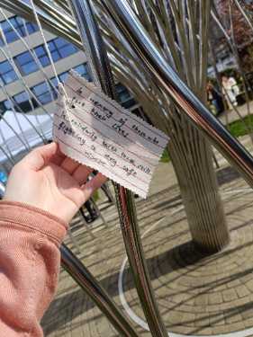 Covid Memorial Willow Tree Sculpture. Covid Memorial Day, 2025, Balm Green Gardens