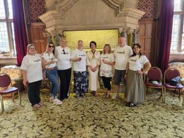 Lord Mayor, Councillor Jayne Dunn meeting foster parents, Lord Mayor's Parlour, Town Hall