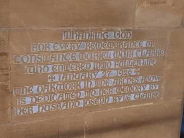 Memorial stone, All Saints C. of E. Church, Ecclesall