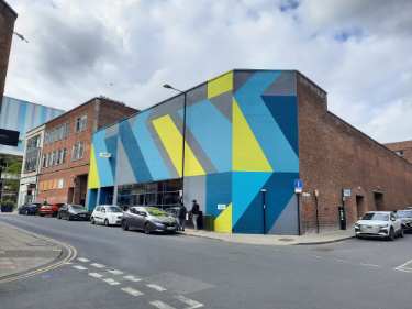 Lane 7 Sheffield, bowling and games bar, Matilda Street and junction with (right) Matilda Way