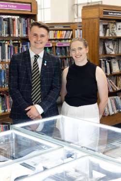 Rob Swarbrick, Sheffield City Council International Officer and Holly E Satterly, an intern from the University of Sheffield