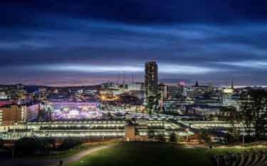 Sheffield City Centre at night