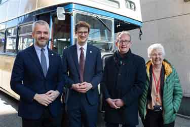 South Yorkshire Mayor, Oliver Coppard (1st left) and Leader of Sheffield City Council, Tom Hunt (2nd left) alongside leaders of South Yorkshire&rsquo;s councils