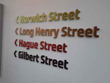 Walkway directions, Park Hill Flats