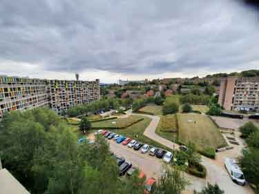 Landscaped area and car parks, Park Hill Flats
