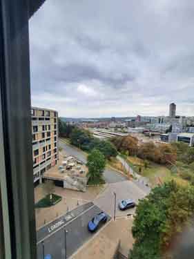 View of South Street and City Centre, Park Hill Flats