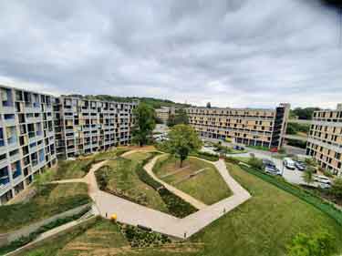 Landscaped gardens and car parks, Park Hill Flats