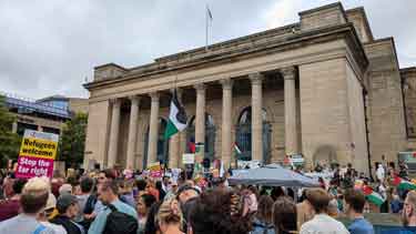 Anti-fascist demonstration (counter-protests against planned far right rallies), Barker's Pool
