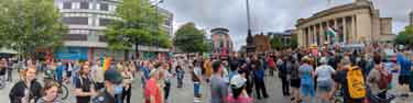Anti-fascist demonstration (counter-protests against planned far right rallies), Barker's Pool