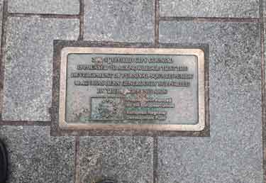 Furnival Square redevelopment, plaque