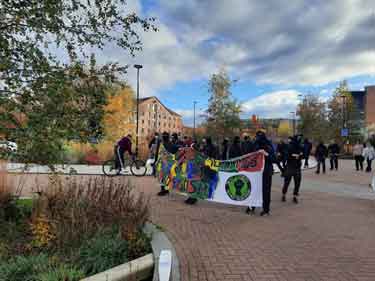 Protest opposing a UK Independence Party (UKIP) march in Sheffield