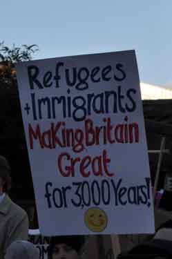Protest opposing a UK Independence Party (UKIP) march in Sheffield