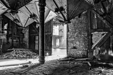 Grain chutes inside the Terminal Warehouse, Sheffield Canal Basin (later Victoria Quays)