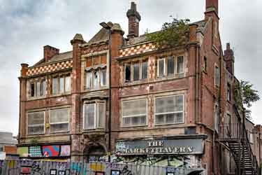 Derelict Market Tavern public house, Exchange Street