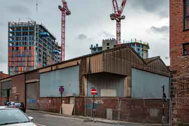 Old warehouse and factory at the junction of Alma Street and Corporation Street
