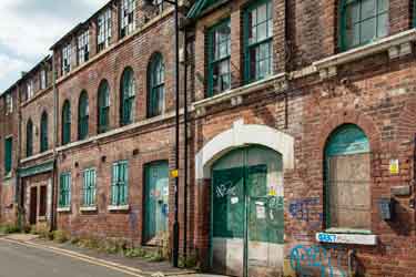 Grade II listed former Kutrite Works, originally the Bee Hive Works, Snow Lane