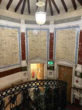 View from staircase, Channing Hall, No. 45 Surrey Street (connected to the Upper Chapel)