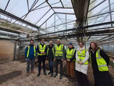 Sheffield City Council Leader Tom Hunt and Deputy Leader Fran Belbin at Norton Nurseries, [Norton Lane] to see the work being led by Food Work
