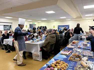 Sheffield South East LAC [Local Area Committee] Interfaith celebration meal at Crystal Peaks Artspace, [Crystal Peaks Library] during Ramadan