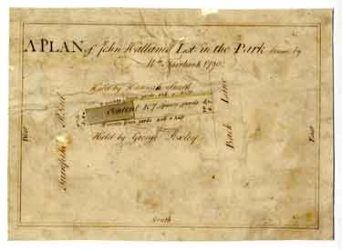 A Plan of John Hallam's lot in the Park