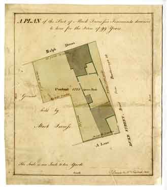 A Plan of the part of Mark Furniss's tenements demised to him for the term of 99 years